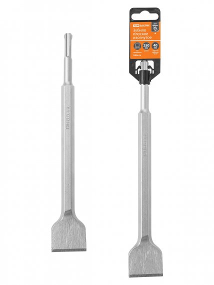 Фотография товара 'Tdm SQ1095-0104 Зубило плоское изогнутое 40×250 мм, SDS-Plus'