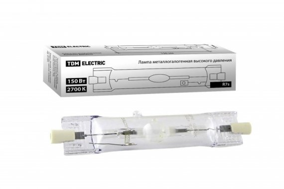 Фотография товара 'Tdm Лампа металлогалогенная ДРИ 150 2700 К Rх7s SQ0325-0013'
