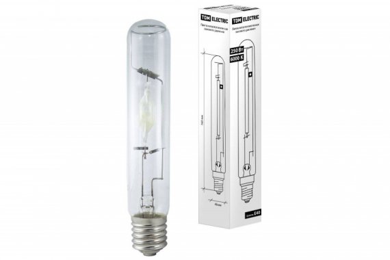 Фотография товара 'Tdm Лампа металлогалогенная ДРИ 250 6000 К Е40 SQ0325-0016'