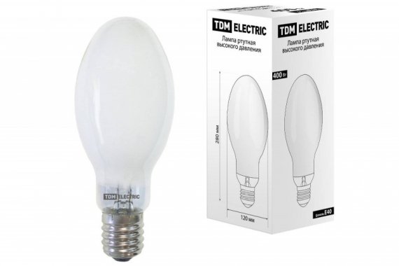 Фотография товара 'Tdm Лампа ртутная высокого давления ДРЛ 400 Вт Е40 SQ0325-0010'