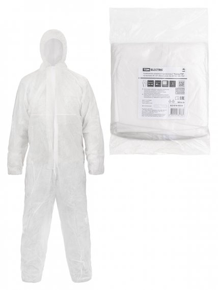 Фотография товара 'Tdm Комбинезон защитный одноразовый "Каспер Р40", на молнии, 40 г/м2, SQ1016-0324'