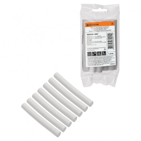 Фотография товара 'Tdm SQ0548-2807 Набор трубок термоусаживаемых, клеевых "Моноцвет, белый 9,5/3,0'