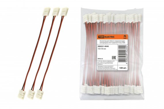 Фотография товара 'Tdm Коннектор для гибкого соединения двух светодиодных лент SQ0331-0040'