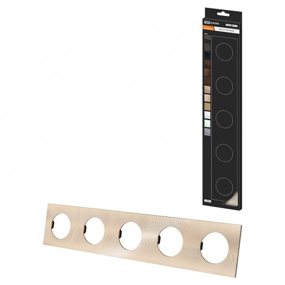 Фотография товара 'Tdm SQ1819-0559 Рамка пятипостовая шампань, алюминий, текстурированный, "Байкал"'