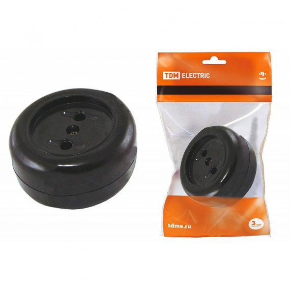 Фотография товара 'Tdm SQ1806-0102 Розетка 2П 16А макс. 250B о/у "Ретро"'