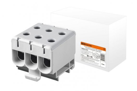 Фотография товара 'Tdm Клемма вводная силовая КВС 6 вводов 6-50 кв.мм. проходная, SQ0833-0110'