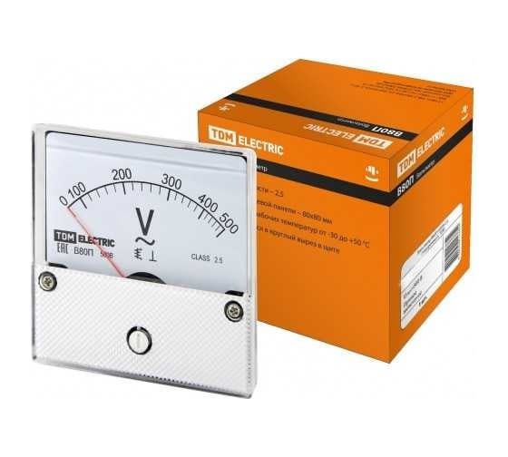 Фотография товара 'Tdm SQ1102-0255 Вольтметр В80П 600В-2,5, (поверенный)'