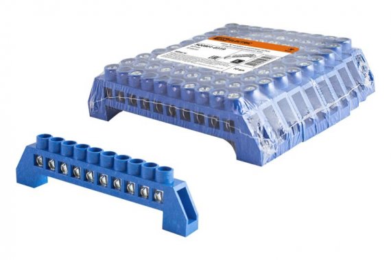 Фотография товара 'Tdm Шина "N" нулевая в изоляторе 6х9мм 10 групп никелированная SQ0801-0319'