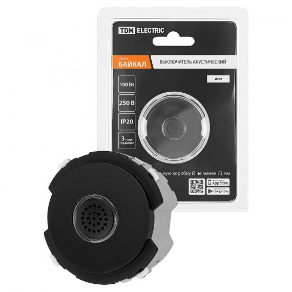 Фотография товара 'Tdm SQ1819-0244 Выключатель акустический агат, "Байкал"'