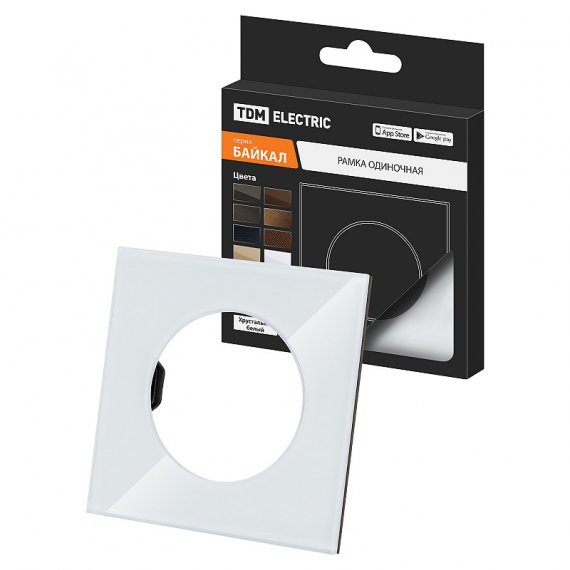 Фотография товара 'Tdm SQ1819-0002 Рамка одиночная хрустально-белая, стекло'
