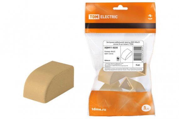 Фотография товара 'Tdm Заглушка кабельной трассы КМЗ 40х25 SQ0411-0235'