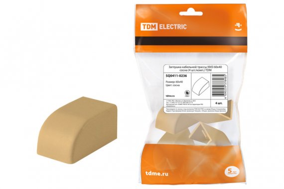 Фотография товара 'Tdm Заглушка кабельной трассы КМЗ 60х40 SQ0411-0236'