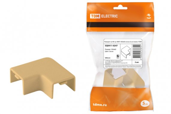 Фотография товара 'Tdm Поворот на 90 градусов КМП 100x60 SQ0411-0247'