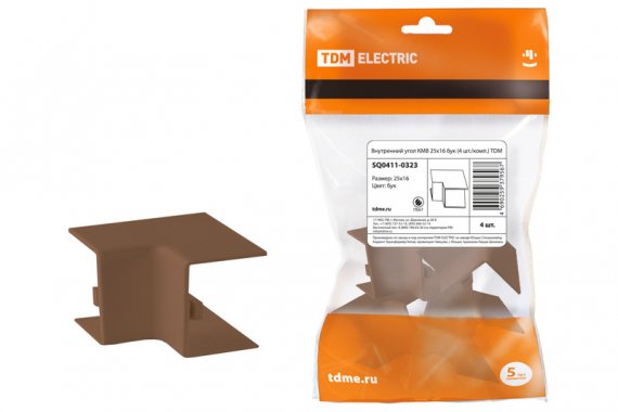 Фотография товара 'Tdm Внутренний угол КМВ 25х16 SQ0411-0323'