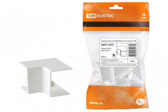 Фотография товара 'Tdm Внутренний угол КМВ 40х25 SQ0411-0075'