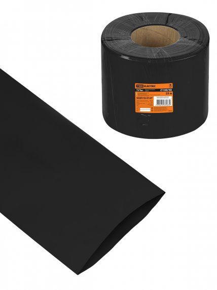 Фотография товара 'Tdm SQ0518-0147 Термоусаживаемая трубка ТУТнг 100/50 черная (25 м/ролл)'