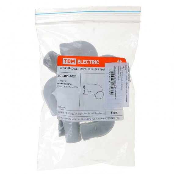 Фотография товара 'Tdm Угол 90 соединительный для трубы 16 мм SQ0405-1031'