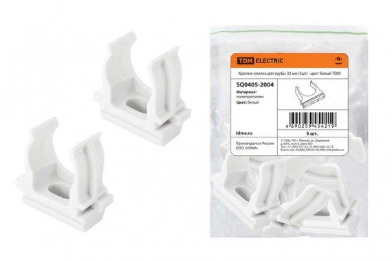 Фотография товара 'Tdm Крепеж-клипса для трубы 32 мм SQ0405-2004'