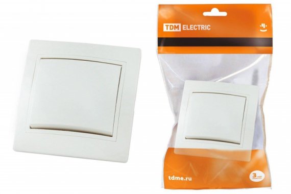 Фотография товара 'Tdm Выключатель 1 клавишный 10А'