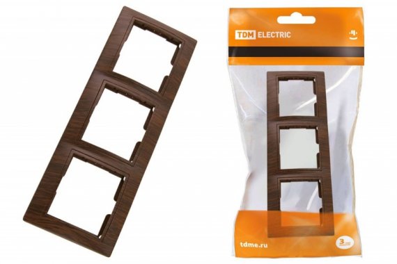 Фотография товара 'Tdm Рамка 3-х постовая горизонтальная'