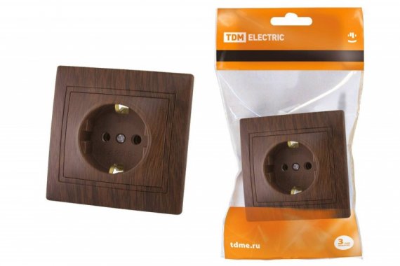 Фотография товара 'Tdm Розетка 2П+З 16А 250В'