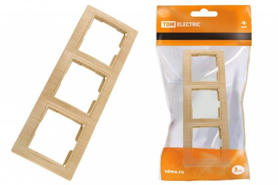 Фотография товара 'Tdm Рамка 3-х постовая горизонтальная'