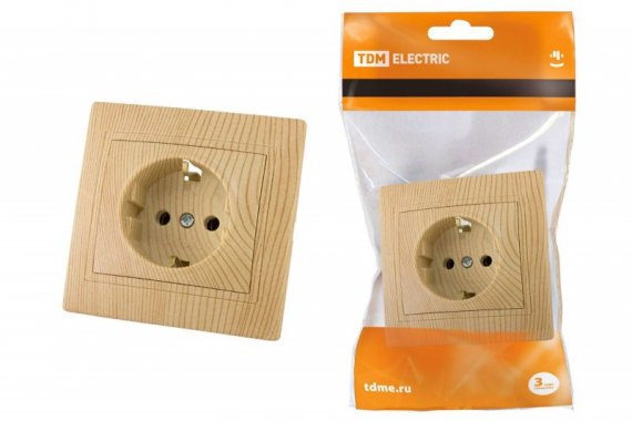 Фотография товара 'Tdm Розетка 2П+З 16А 250В'