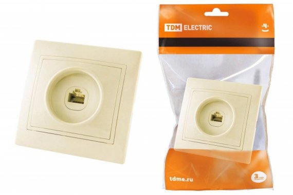Фотография товара 'Tdm Розетка телефонная RJ11 "Таймыр" SQ1814-0120'