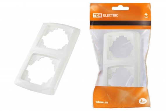 Фотография товара 'Tdm Рамка 2-х постовая вертикальная "Онега" SQ1805-0027'