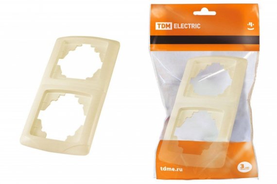 Фотография товара 'Tdm Рамка 2-х постовая горизонтальная "Онега" SQ1805-0053'