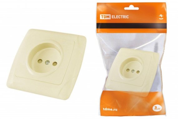 Фотография товара 'Tdm Розетка 2П 10А 250В с защитными шторками "Онега" SQ1805-0039'