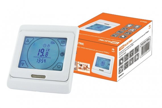 Фотография товара 'Tdm Термостат для теплых полов электронный сенсорный ТТПЭ-2 16А 250В с датчиком SQ2503-0002'