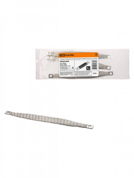Фотография товара 'Tdm Проводник заземления плоский луженый ПЗ 10-600, SQ0839-0006'