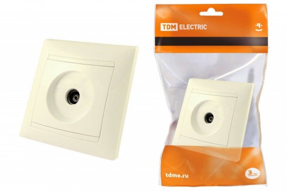 Фотография товара 'Tdm Розетка телевизионная простая (0-2400МГц,'