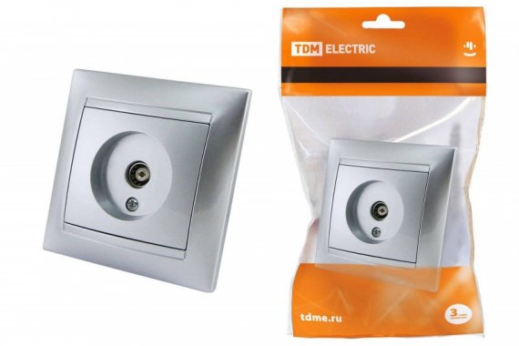 Фотография товара 'Tdm Розетка телевизионная простая (0-2400МГц,'