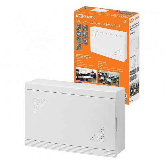 Фотография товара 'Tdm SQ0915-0323 Бокс мультимедийный БМ-НП-03, 420х280х110, IP31'