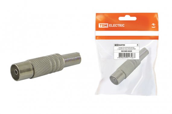 Фотография товара 'Tdm Гнездо TV антенное металл с пружиной, SQ1809-0029'