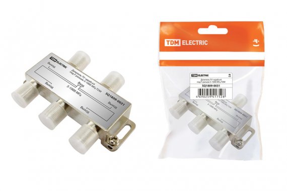 Фотография товара 'Tdm Делитель TV «краб»х4 под F разъём 5-1000 МГц SQ1809-0031'