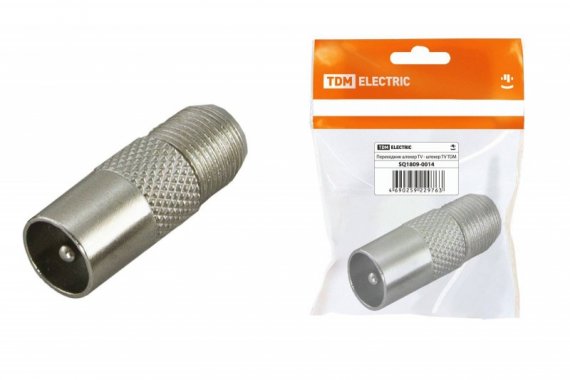 Фотография товара 'Tdm Переходник штекер TV - штекер TV, SQ1809-0014'