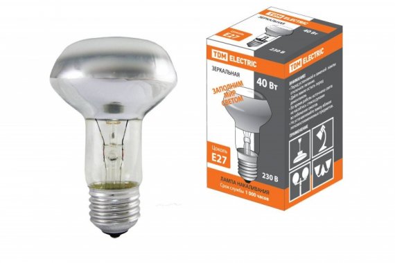 Фотография товара 'Tdm Лампа накаливания зеркальная R63-40 Вт-230 В-Е27 SQ0332-0029'