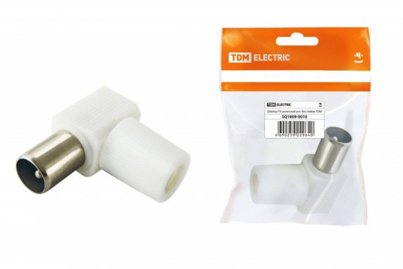 Фотография товара 'Tdm Штекер TV антенный угловой без пайки, SQ1809-0010'