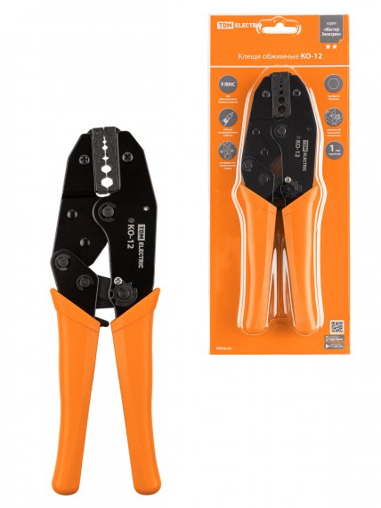 Фотография товара 'Tdm Клещи обжимные КО-12, обжим F и BNC разъемов (RG-58, RG-59, RG-62, RG-174, FO), SQ1001-0009'