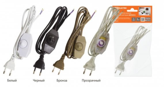 Фотография товара 'Tdm Шнур с плоской вилкой и светорегулятором ШУ05С3 (200Вт, RL) ШВВП 2х0,75мм2 SQ1305-0053'