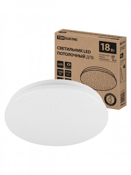 Фотография товара 'Tdm SQ0329-9009 Светильник LED потолочный ДПБ 02, 18 Вт, 4000 К'