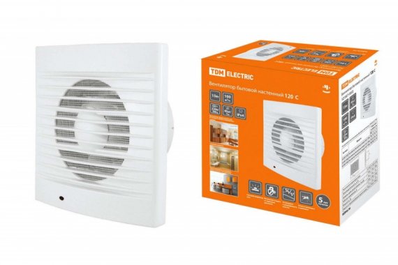 Фотография товара 'Tdm Вентилятор бытовой настенный 120 С SQ1807-0002'