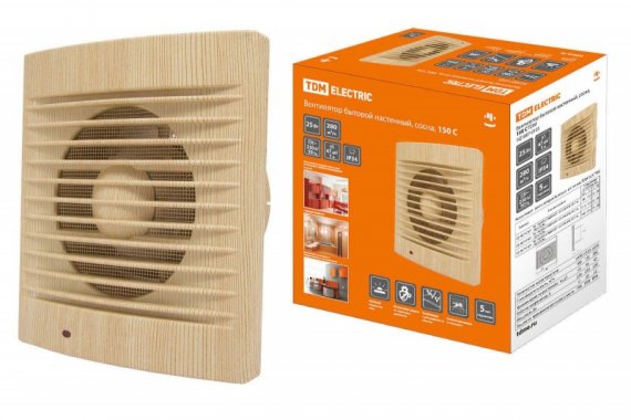 Фотография товара 'Tdm Вентилятор бытовой настенный, 150 С "ЭКО" SQ1807-0105'