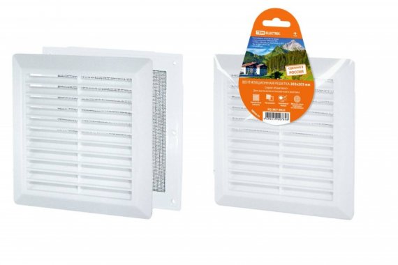 Фотография товара 'Tdm Решетка разъемная с москитной сеткой, наклонные жалюзи, 203х203 SQ1807-0022'
