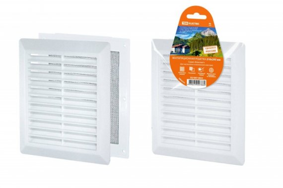 Фотография товара 'Tdm Решетка разъемная с москитной сеткой, наклонные жалюзи, 218х295 SQ1807-0023'
