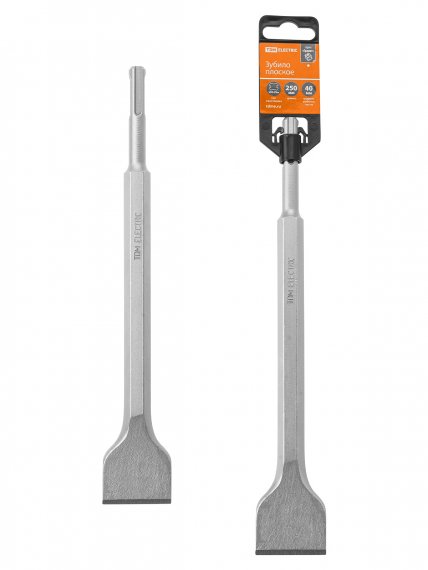 Фотография товара 'Tdm SQ1095-0102 Зубило плоское 40×250 мм, SDS-Plus, пластиковый держатель'