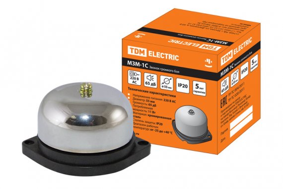 Фотография товара 'Tdm Звонок громкого боя МЗМ-1С-055мм 65дБ 220В SQ1903-0005'
